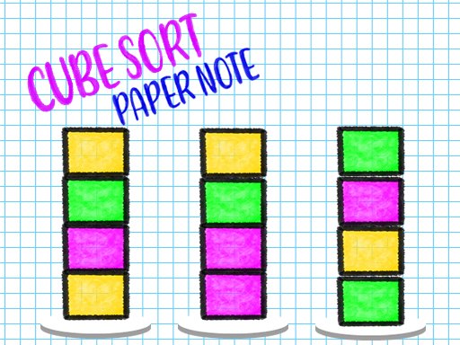 Jogo Cube Sort: Paper Note