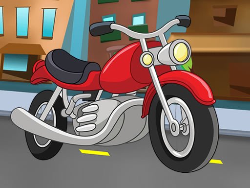 Jogo Cartoon Motorbike Jigsaw