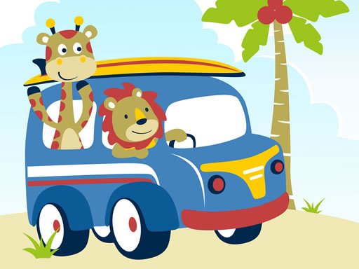Jogo Cute Animals With Cars Difference