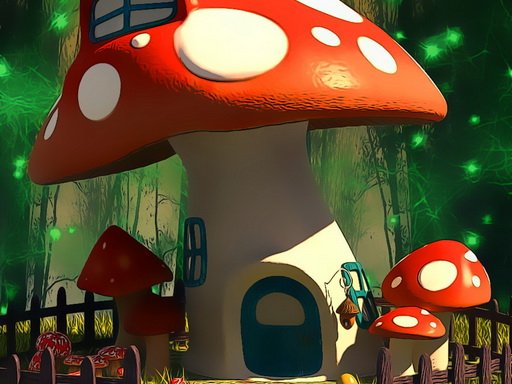 Jogo Funny Mushroom Houses Jigsaw