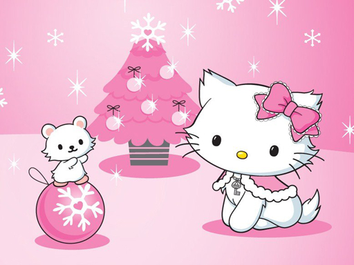 Jogo Quebra-cabeça de Natal Hello Kitty