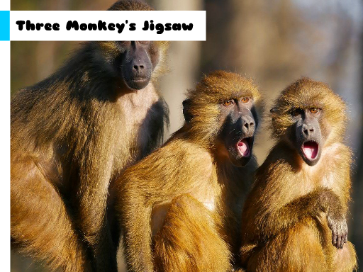 Jogo Quebra-cabeça de Três Macacos