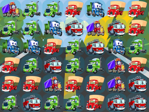 Jogo Cartoon Trucks Match 3