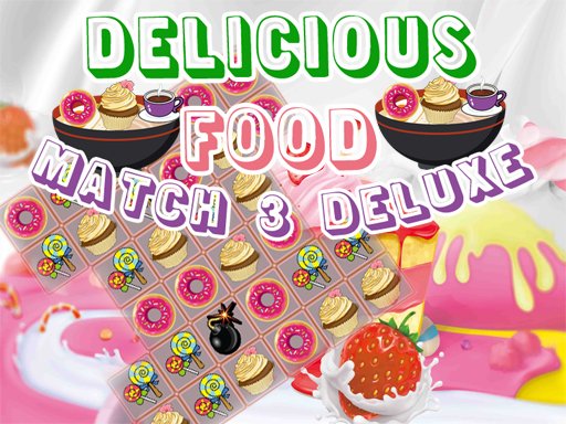 Jogo Delicious Food Match 3 Deluxes