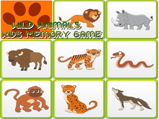 Jogue Kids Memory – Wild Animals Jogo