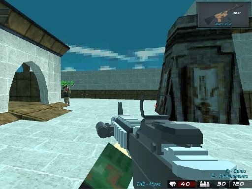 Jogue Blocky Shooting Arena 3D Pixel Combat Jogo